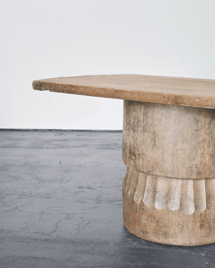 Large Dug Out Japanese Cedar Coffee/Sofa Table (3)