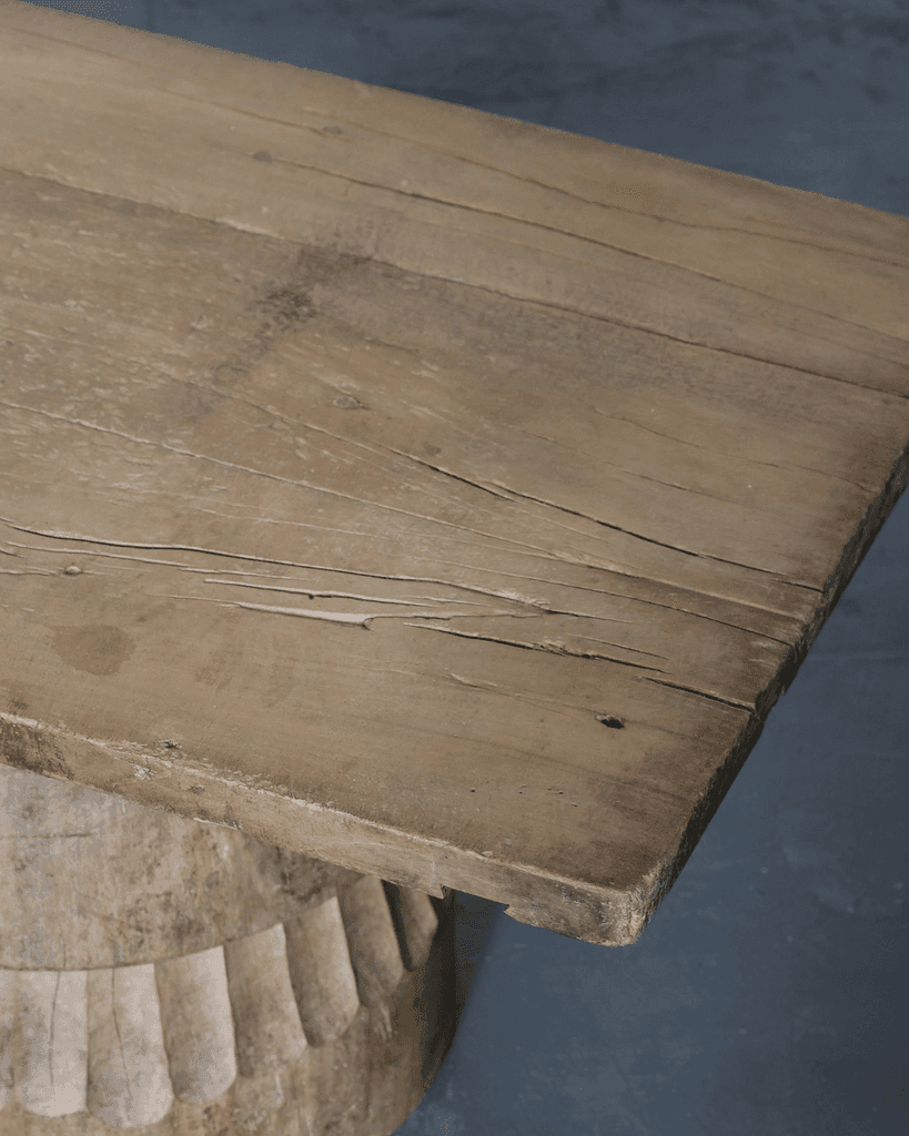 Large Dug Out Japanese Cedar Coffee/Sofa Table (3)