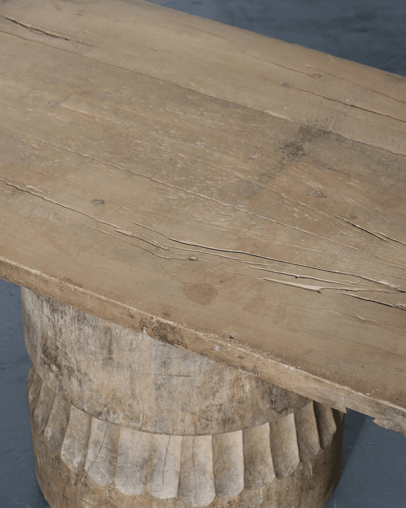 Large Dug Out Japanese Cedar Coffee/Sofa Table (3)