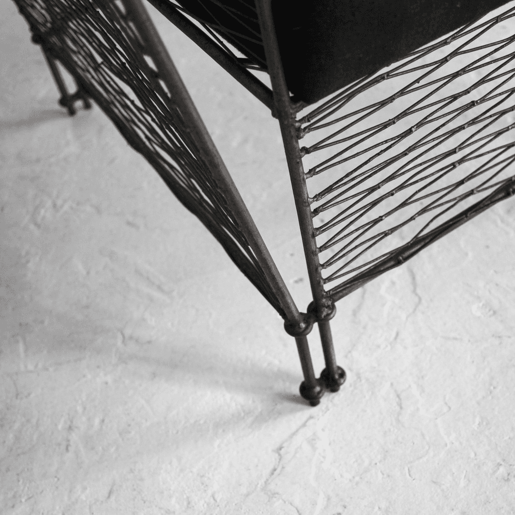 Pair Of French Modernist Metal Upholstered Armchairs