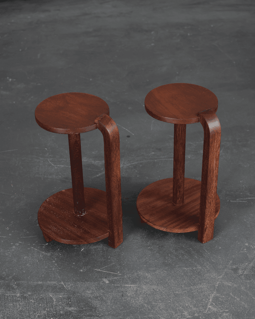 Pair of C.1940s French Modernist Side/Bedside Tables