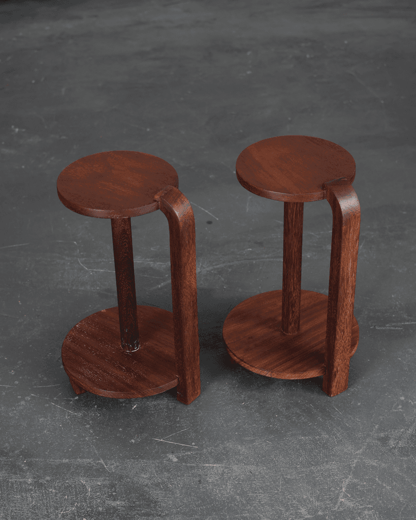 Pair of C.1940s French Modernist Side/Bedside Tables