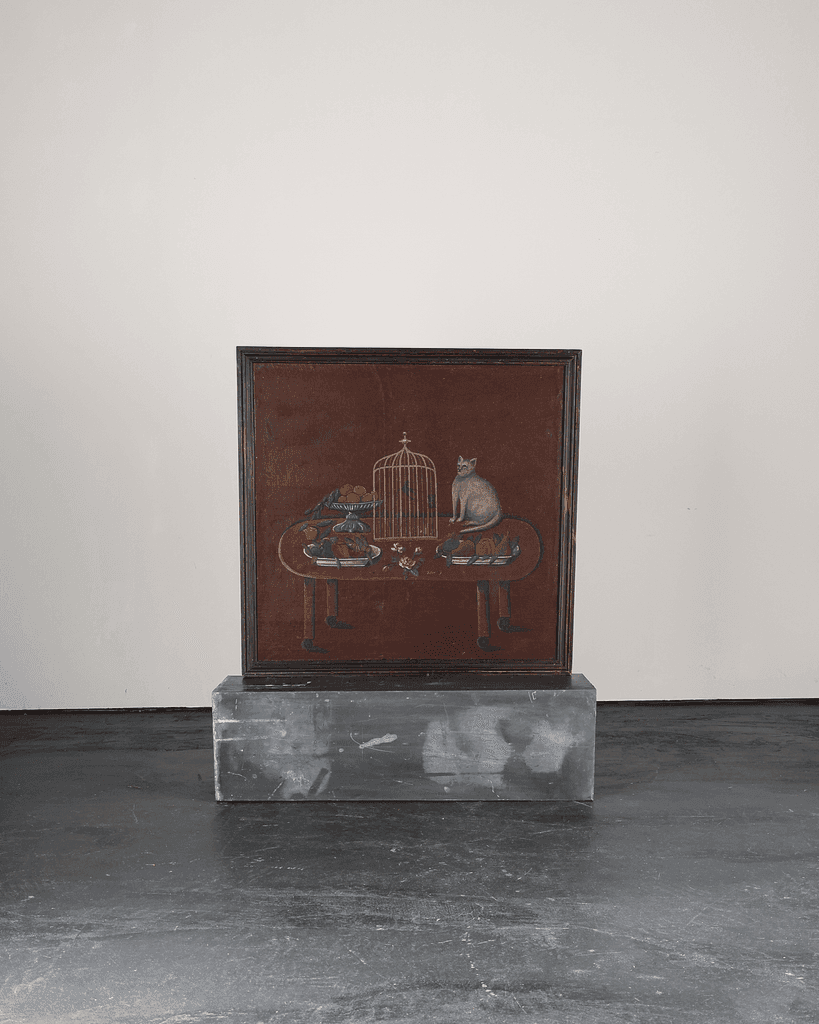 Large Late 19th C. Naive French Oil On Canvas