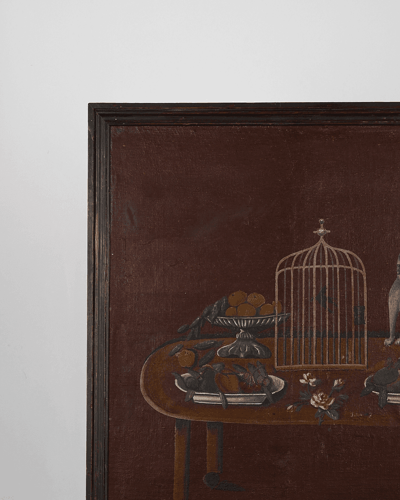 Large Late 19th C. Naive French Oil On Canvas