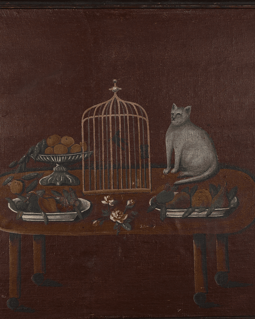 Large Late 19th C. Naive French Oil On Canvas