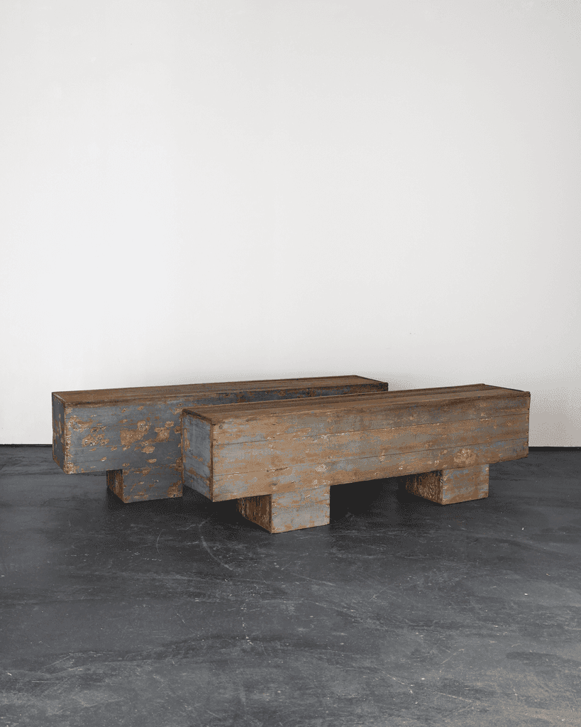 Pair Of C.1940s Catalan Constructivist Benches/Low Consoles