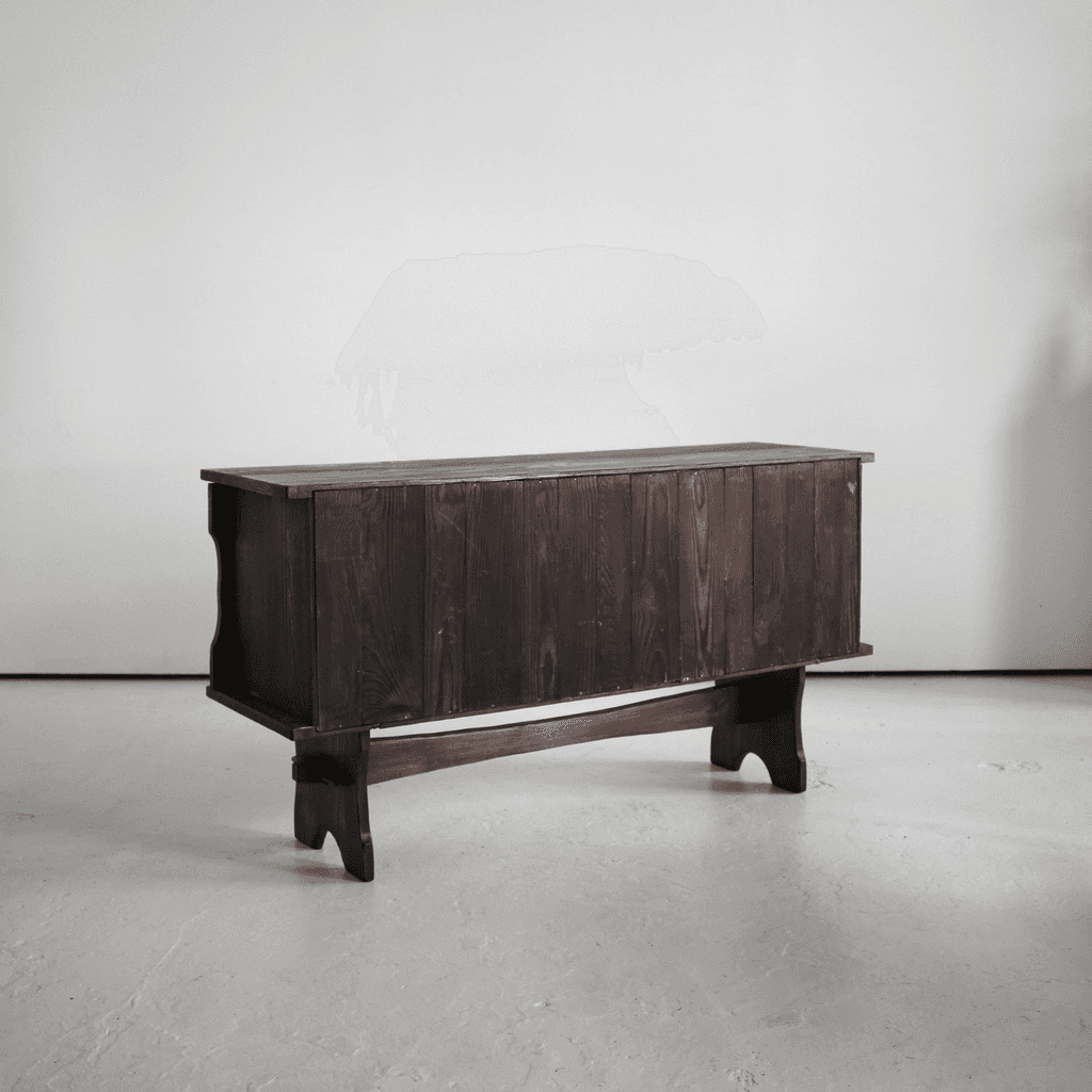 Swedish Gouged Pine Sideboard