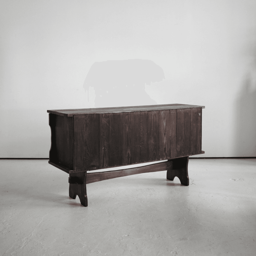 Swedish Gouged Pine Sideboard