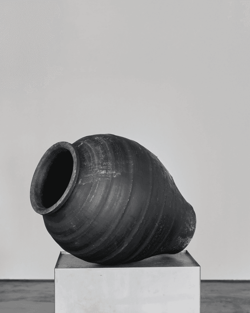 19Th C. Black Terracotta Portuguese Vessel