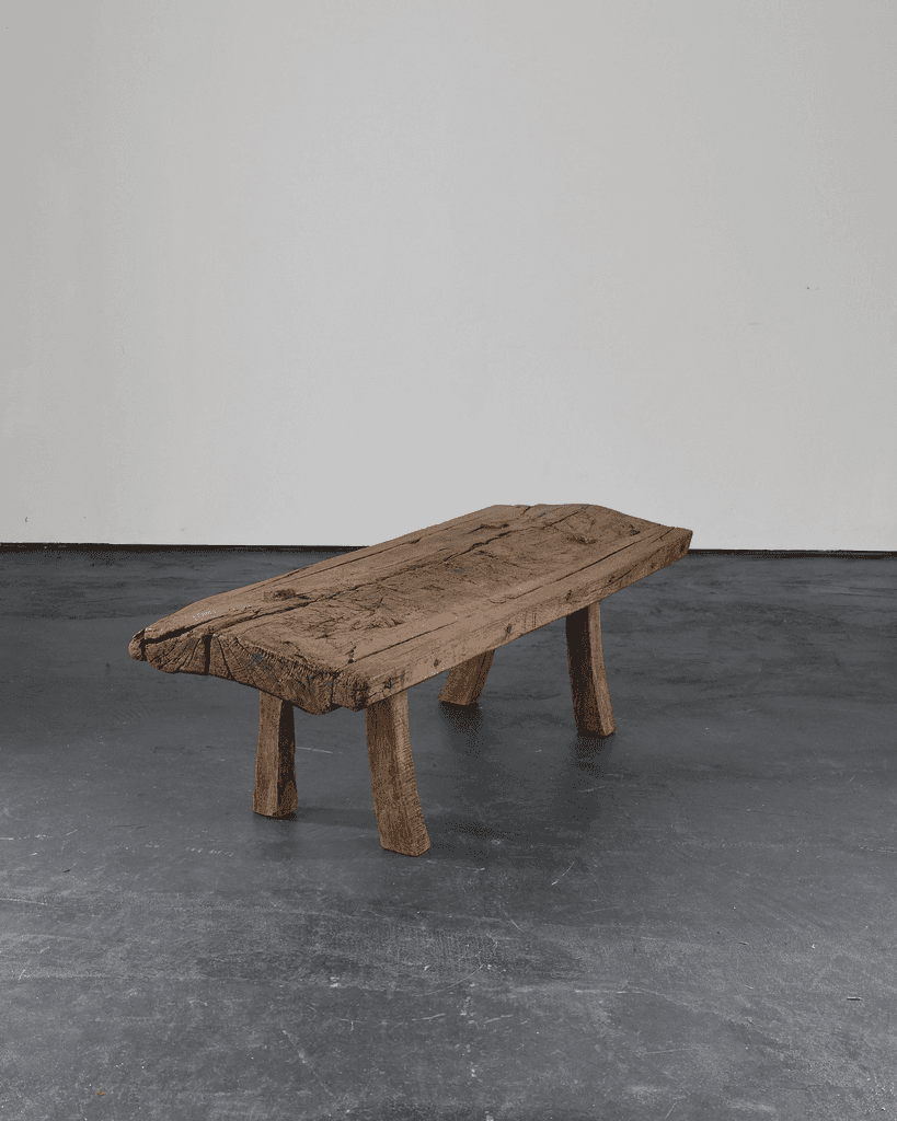 Primitive Early 19th C. Catalan Pig Bench