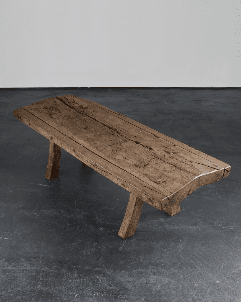 Primitive Early 19th C. Catalan Pig Bench