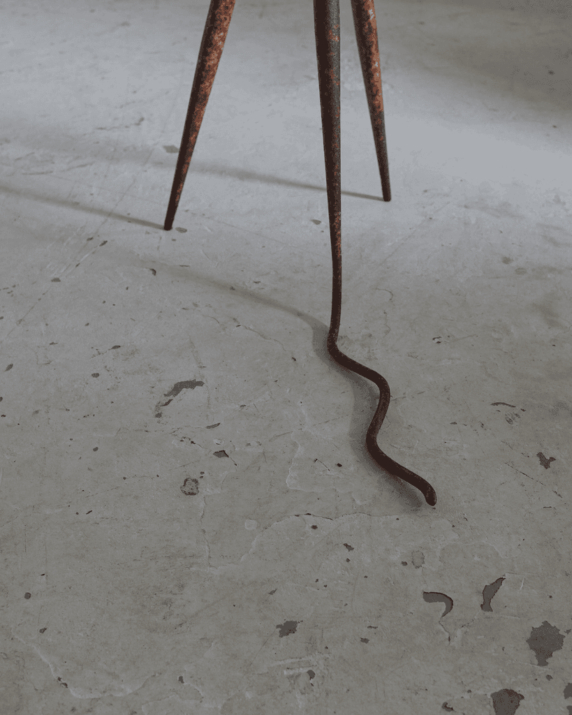 Unique French Artist Made Iron Table