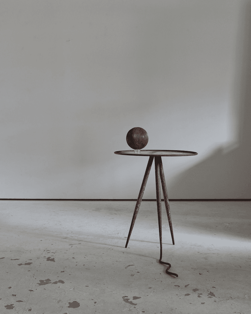 Unique French Artist Made Iron Table