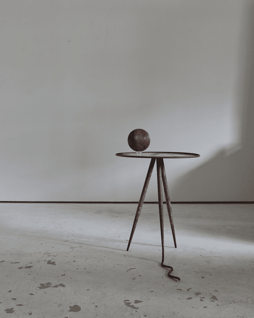 Unique French Artist Made Iron Table