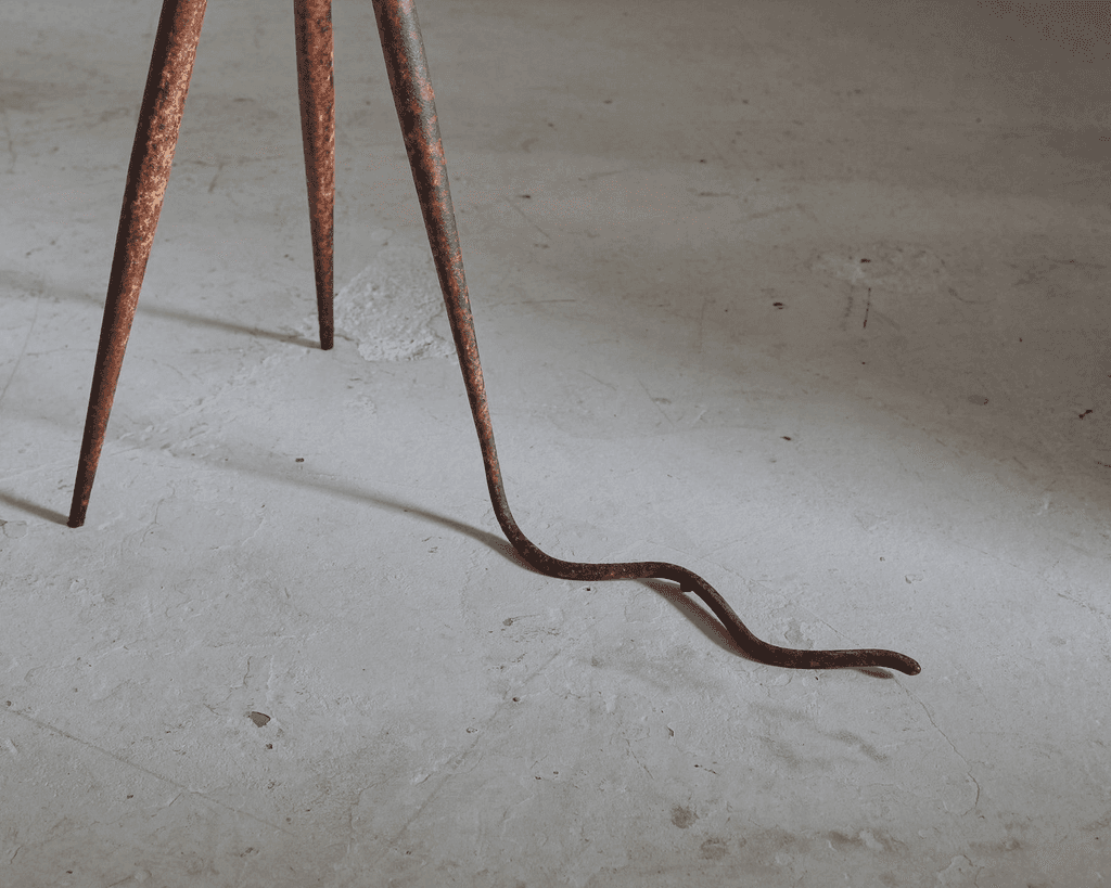 Unique French Artist Made Iron Table