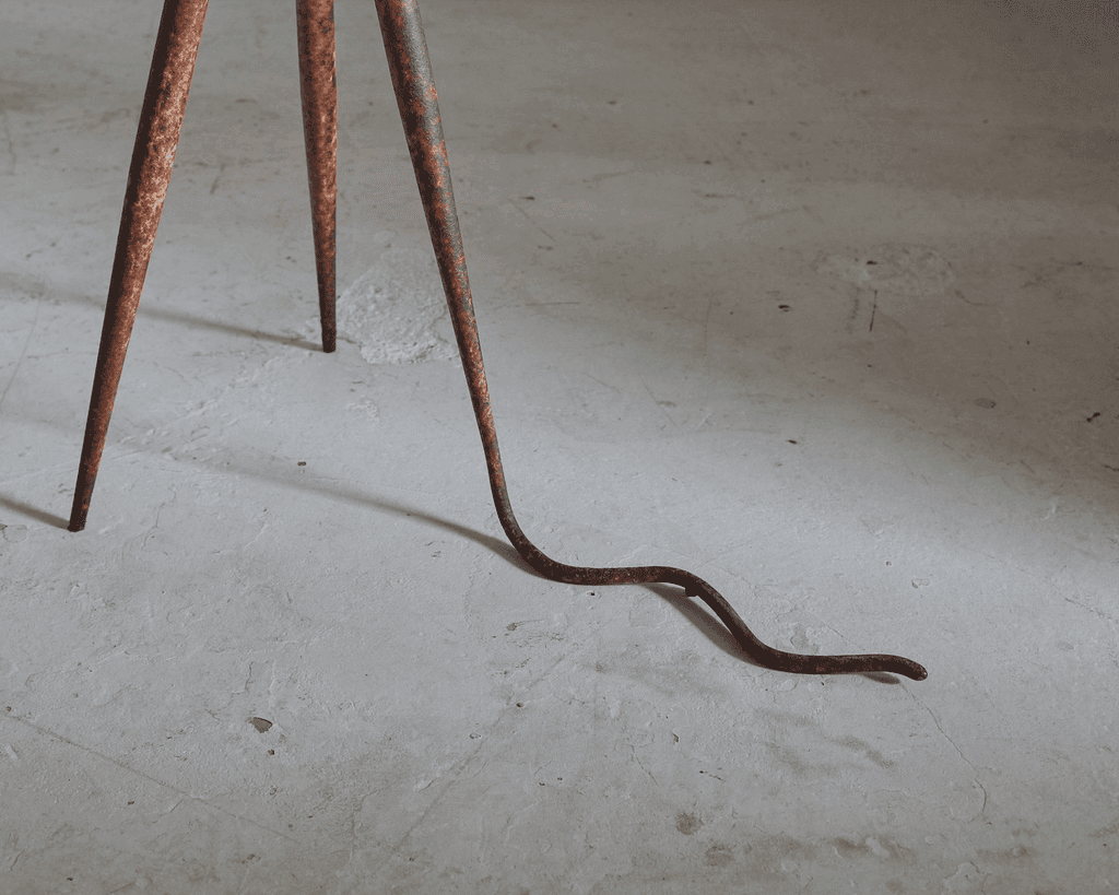 Unique French Artist Made Iron Table