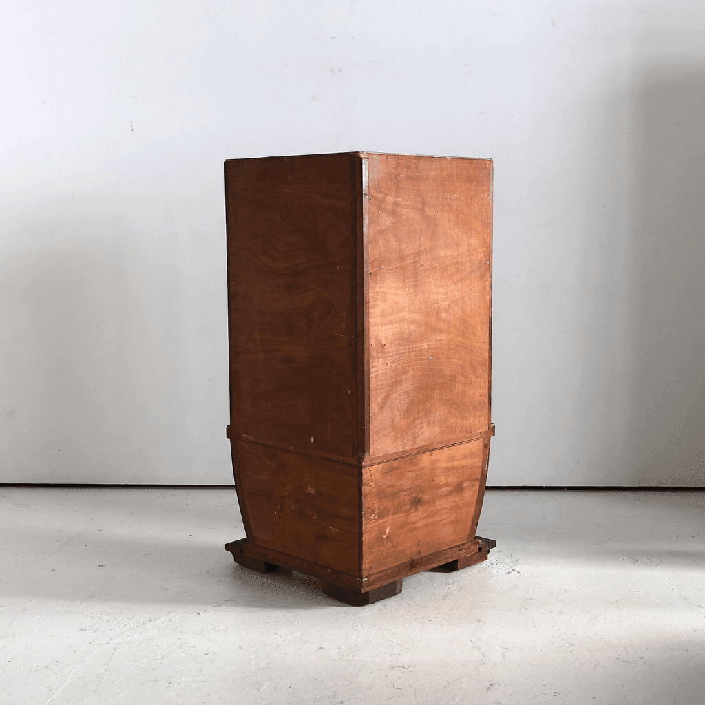 Unusual Ebonised Italian Gouged Deco/Modernist Corner Cupboard/Bar